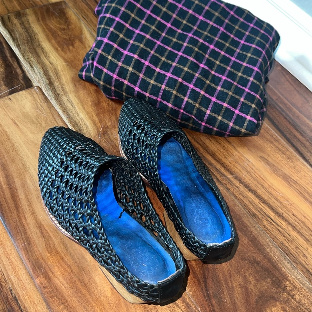 Jeffrey Campbell Woven Leather Mules 6.5 – Leone Style Netted Sandles